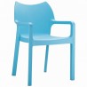 Diva Resin Outdoor Dining Arm Chair Light Blue - Diva Resin Outdoor Dining Arm Chair Light Blue