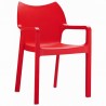 Diva Resin Outdoor Dining Arm Chair Red - Diva Resin Outdoor Dining Arm Chair Red
