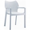 Diva Resin Outdoor Dining Arm Chair White - Diva Resin Outdoor Dining Arm Chair White