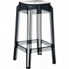 Compamia Fox Polycarbonate Counter Stool - Transparent Black - Compamia Fox Polycarbonate Counter Stool - Transparent Black
