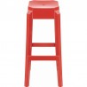 Fox Polycarbonate Bar Stool - Glossy Red - Fox Polycarbonate Bar Stool - Glossy Red