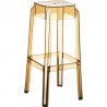 Fox Polycarbonate Bar Stool - Transparent Amber - Fox Polycarbonate Bar Stool - Transparent Amber
