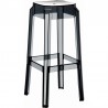 Fox Polycarbonate Bar Stool - Transparent Black - Fox Polycarbonate Bar Stool - Transparent Black