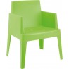 Box Resin Outdoor Dining Arm Chair - Tropical Green - Box Resin Outdoor Dining Arm Chair - Tropical Green