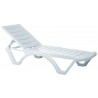 Sunlight Pool Chaise Lounge White - Side Angled - Sunlight Pool Chaise Lounge White - Side Angled