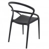 Pia Dining Chair (Black) - Back Angled - Pia Dining Chair (Black) - Back Angled