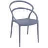Pia Dining Chair (Dark Gray) - Front Angled - Pia Dining Chair (Dark Gray) - Front Angled