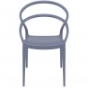 Pia Dining Chair (Dark Gray) - Front - Pia Dining Chair (Dark Gray) - Front