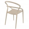 Pia Dining Chair (Dove Gray) - Back Angled - Pia Dining Chair (Dove Gray) - Back Angled