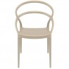 Pia Dining Chair (Dove Gray) - Front - Pia Dining Chair (Dove Gray) - Front