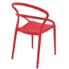 Pia Dining Chair (Red) - Back Angled - Pia Dining Chair (Red) - Back Angled