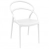 Pia Dining Chair (White) - Front Angled - Pia Dining Chair (White) - Front Angled