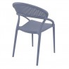 Sunset Dining Chair (Dark Gray) - Back Angled - Sunset Dining Chair (Dark Gray) - Back Angled