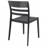 Moon Dining Chair Black Transparent (Black) - Back Angled - Moon Dining Chair Black Transparent (Black) - Back Angled