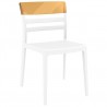 Moon Dining Chair White Transparent (Amber) - Moon Dining Chair White Transparent (Amber)