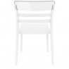 Moon Dining Chair White Transparent (Clear) - Back - Moon Dining Chair White Transparent (Clear) - Back