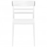 Moon Dining Chair White Transparent (Clear) - Back - Moon Dining Chair White Transparent (Clear) - Back