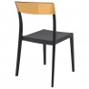 Flash Dining Chair Black Transparent (Amber) - Back Angled - Flash Dining Chair Black Transparent (Amber) - Back Angled