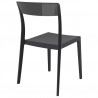 Flash Dining Chair Black Transparent (Black) - Back Angled - Flash Dining Chair Black Transparent (Black) - Back Angled