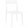 Flash Dining Chair White Transparent (Glossy White) - Front Angled - Flash Dining Chair White Transparent (Glossy White) - Front Angled