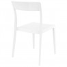 Flash Dining Chair White Transparent (Glossy White) - Back Angled - Flash Dining Chair White Transparent (Glossy White) - Back Angled