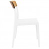 Flash Dining Chair White Transparent (Amber) - Side - Flash Dining Chair White Transparent (Amber) - Side