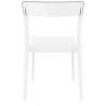 Flash Dining Chair White Transparent (Clear) - Back - Flash Dining Chair White Transparent (Clear) - Back