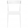 Flash Dining Chair White Transparent (Clear) - Front - Flash Dining Chair White Transparent (Clear) - Front