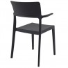 Plus Arm Chair Black - Back Angled - Plus Arm Chair Black - Back Angled