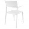 Plus Arm Chair White - Back Angled - Plus Arm Chair White - Back Angled