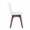 Compamia Mio PP Modern Dining Chair - White with Brown Legs - Compamia Mio PP Modern Dining Chair - White with Brown Legs