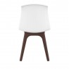 Compamia Mio PP Modern Dining Chair - White with Brown Legs - Compamia Mio PP Modern Dining Chair - White with Brown Legs