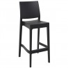 Maya Resin Barstool Black - Front Angled - Maya Resin Barstool Black - Front Angled