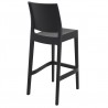 Maya Resin Barstool Black - Back Angled - Maya Resin Barstool Black - Back Angled