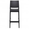 Maya Resin Barstool Black - Front - Maya Resin Barstool Black - Front