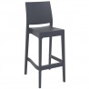 Maya Resin Barstool Dark Gray - Front Angled - Maya Resin Barstool Dark Gray - Front Angled