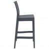 Maya Resin Barstool Dark Gray - Side - Maya Resin Barstool Dark Gray - Side