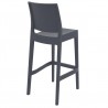 Maya Resin Barstool Dark Gray - Back Angled - Maya Resin Barstool Dark Gray - Back Angled