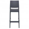 Maya Resin Barstool Dark Gray - Front - Maya Resin Barstool Dark Gray - Front