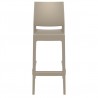 Maya Resin Barstool Dove Gray - Front - Maya Resin Barstool Dove Gray - Front