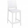 Maya Resin Barstool White - Front Angled - Maya Resin Barstool White - Front Angled