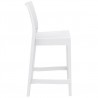 Maya Resin Barstool White - Side - Maya Resin Barstool White - Side