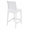 Maya Resin Barstool White - Back Angled - Maya Resin Barstool White - Back Angled