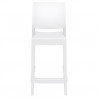 Maya Resin Barstool White - Front - Maya Resin Barstool White - Front