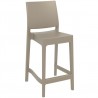 Maya Resin Counter Stool Dove Gray - Front Angled