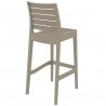 Ares Resin Barstool Dove Gray - Back Angled