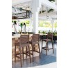 Ares Resin Barstool Dove Gray - Back Angled