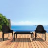 Compamia Sky Outdoor 39-inch Lounge Table - Black - Compamia Sky Outdoor 39-inch Lounge Table - Black