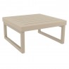Compamia Mykonos Square Coffee Table Taupe - Angled