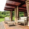 Compamia Mykonos Square Coffee Table Taupe - Lifestyle